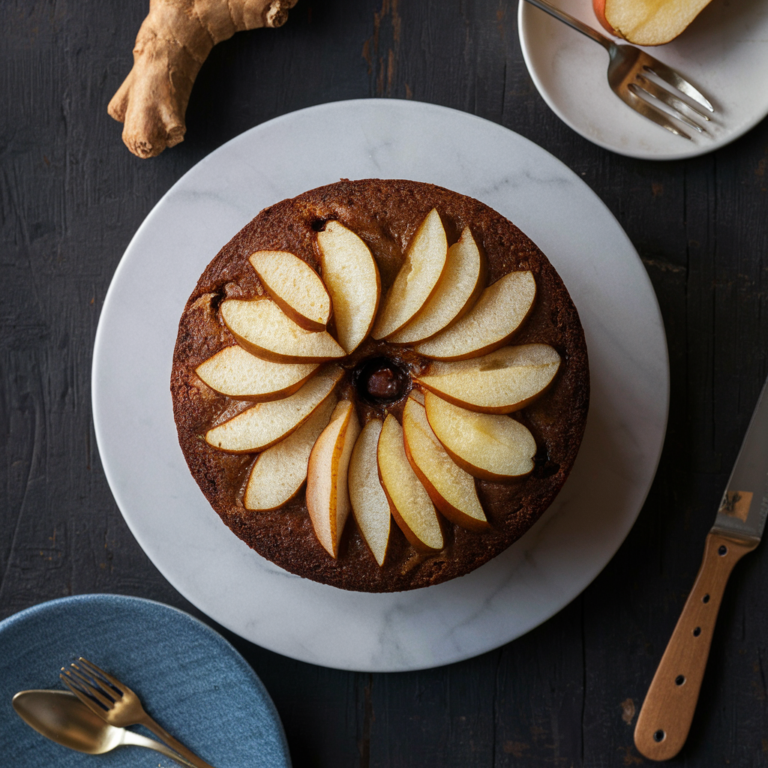 Bolo de Gengibre e Pera Sem Glúten – Um Toque Aromático em Sua Mesa!