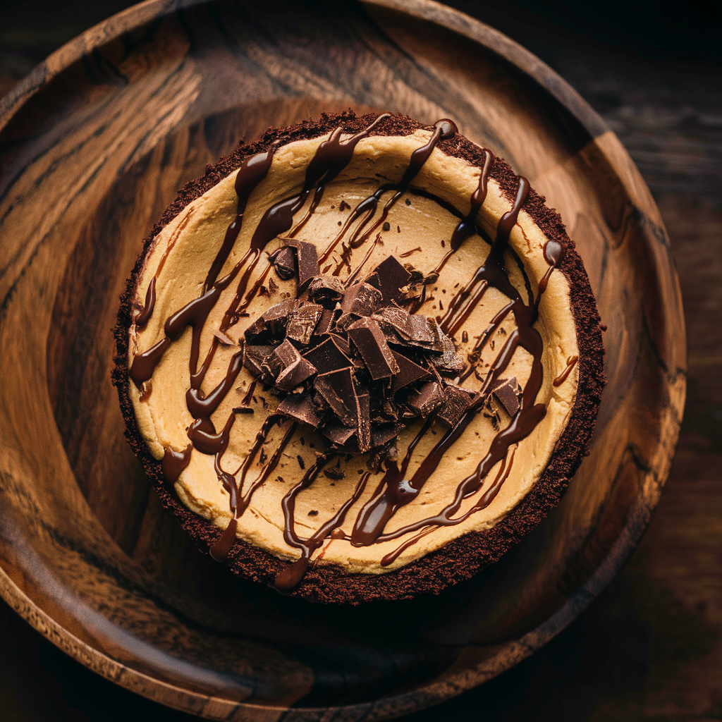 Cheesecake de Amendoim e Chocolate Sem Glúten