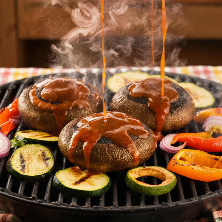 Churrasco de Cogumelos Portobello Marinados Sem Glúten – Uma Delícia Vegana para Seu Grill!