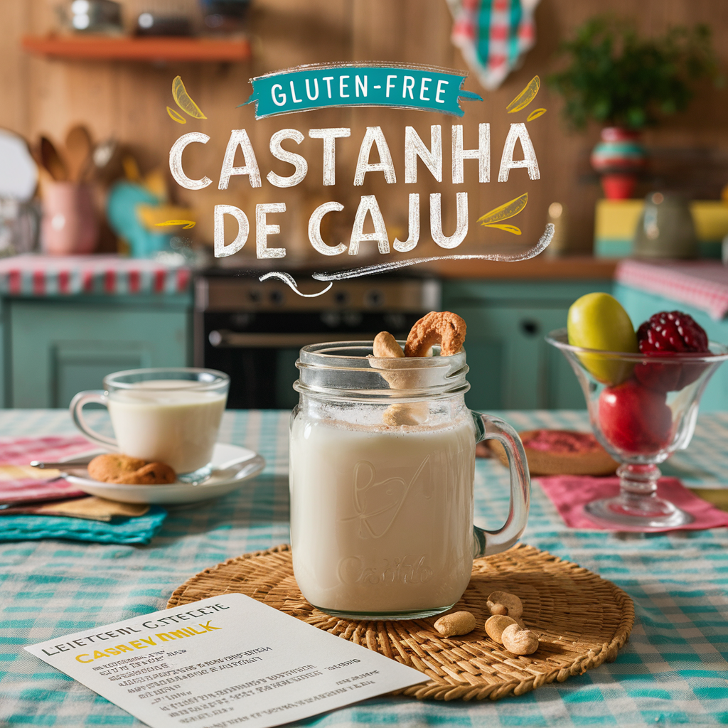 Leite de Castanha de Caju Sem Glúten