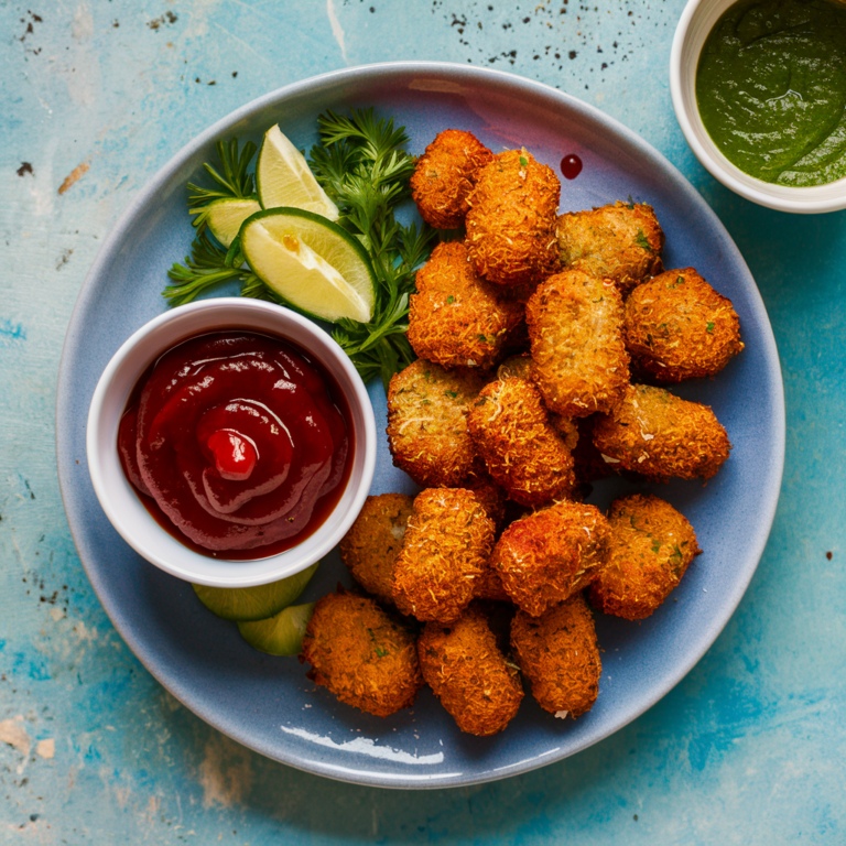 Nuggets de Grão-de-Bico Sem Glúten – Crocantes e Cheios de Sabor!