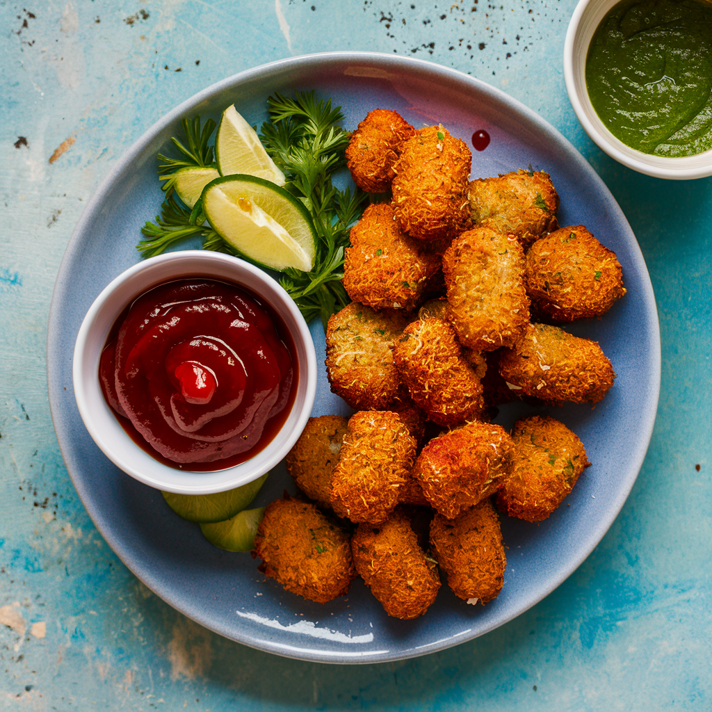 Nuggets de Grão-de-Bico Sem Glúten