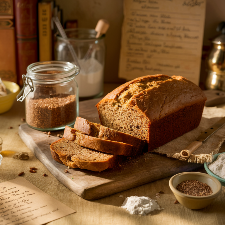 Pão de Semente de Linhaça sem Glúten – Uma Opção Rústica e Nutritiva para o Seu Café!