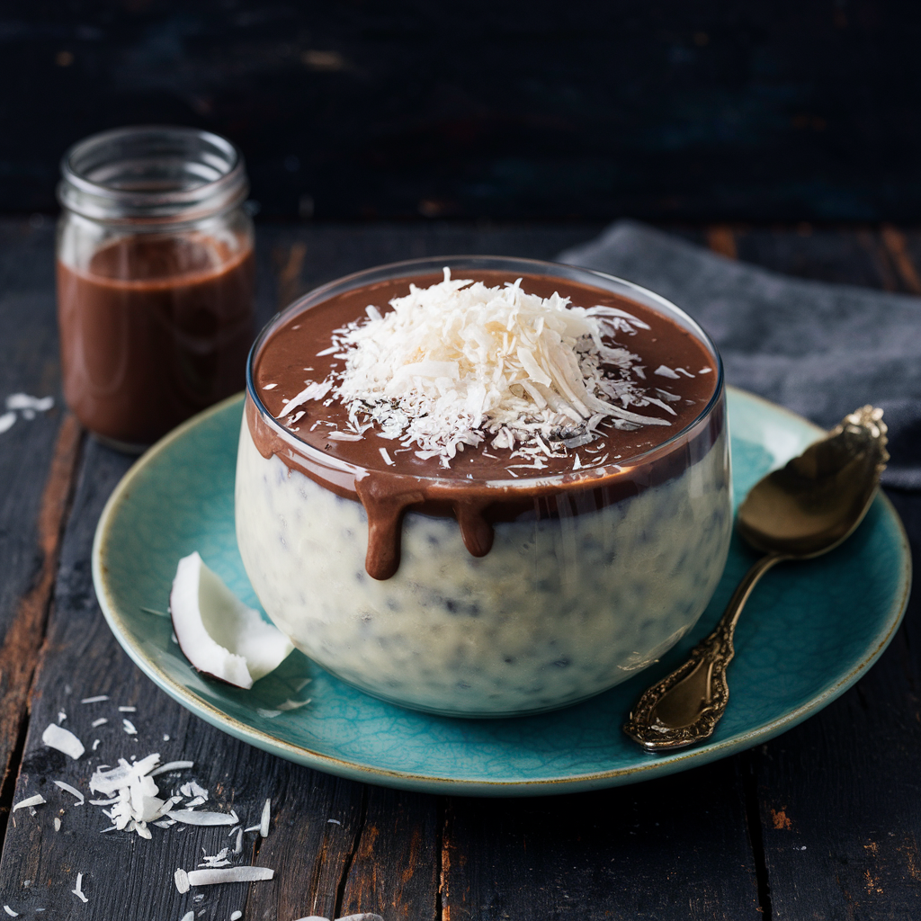 Pudim de Tapioca com Calda de Chocolate sem Glúten