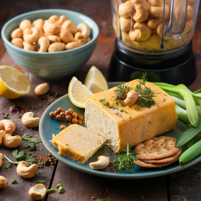 Queijo Vegano de Castanha de Caju sem Glúten – Uma Delícia Versátil!