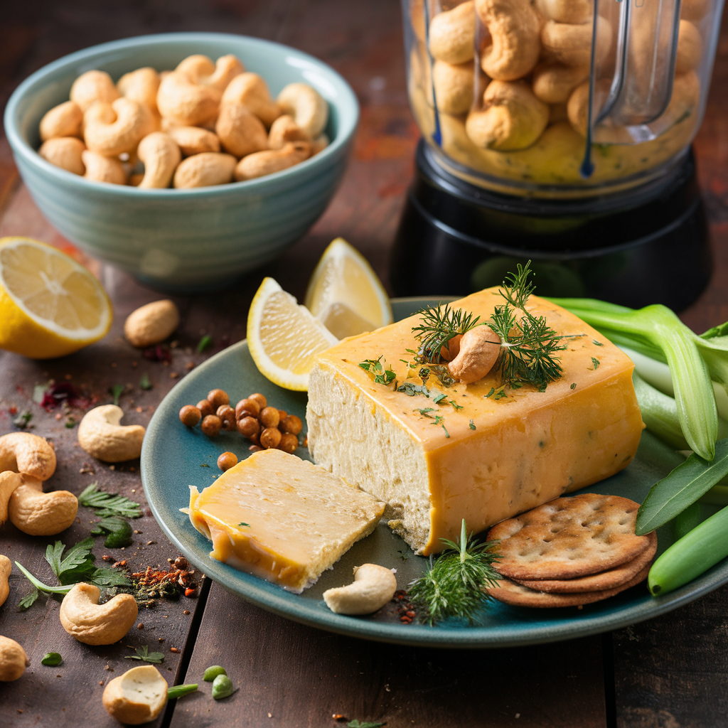 Queijo Vegano de Castanha de Caju sem Glúten