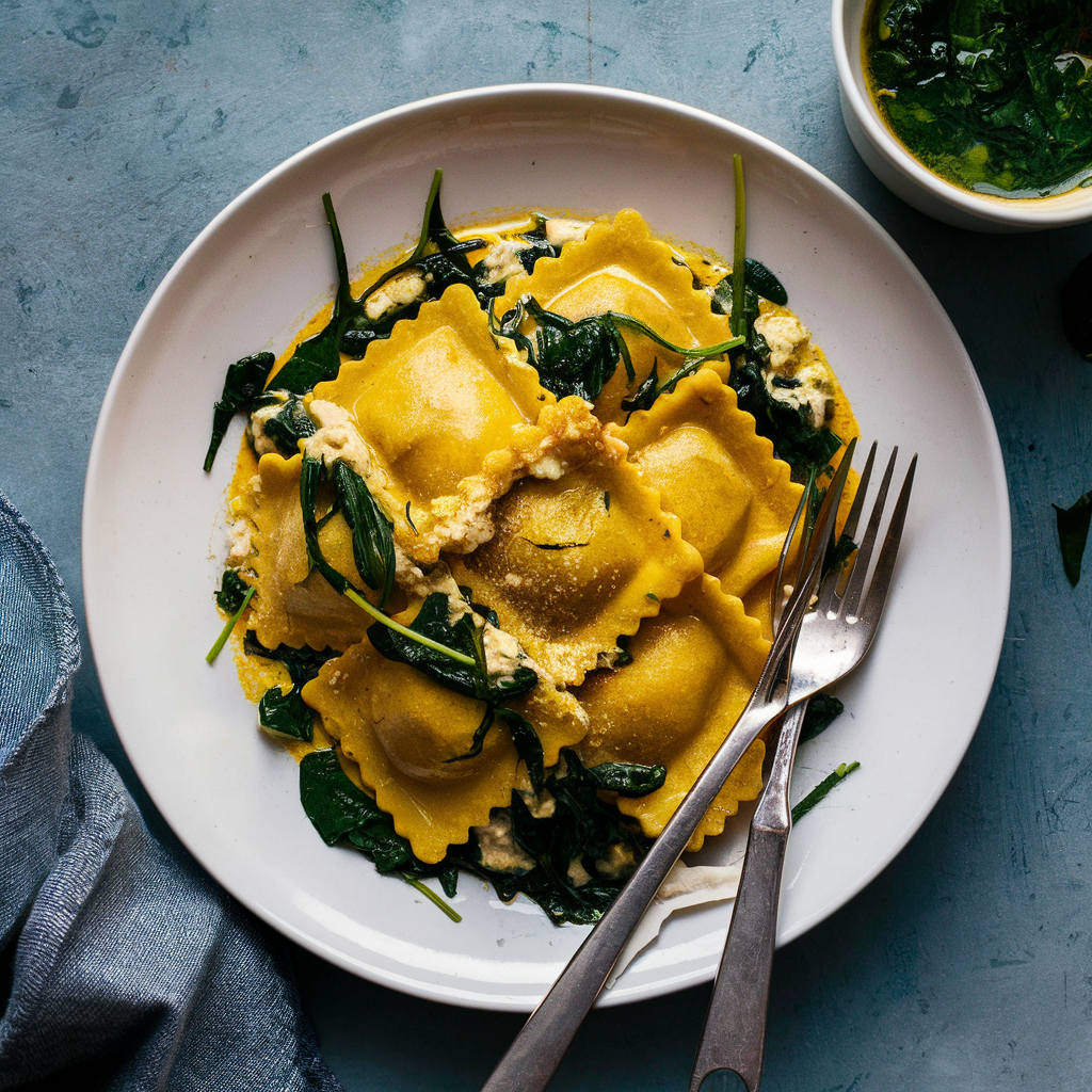 Ravioli Vegano de Abóbora Sem Glúten