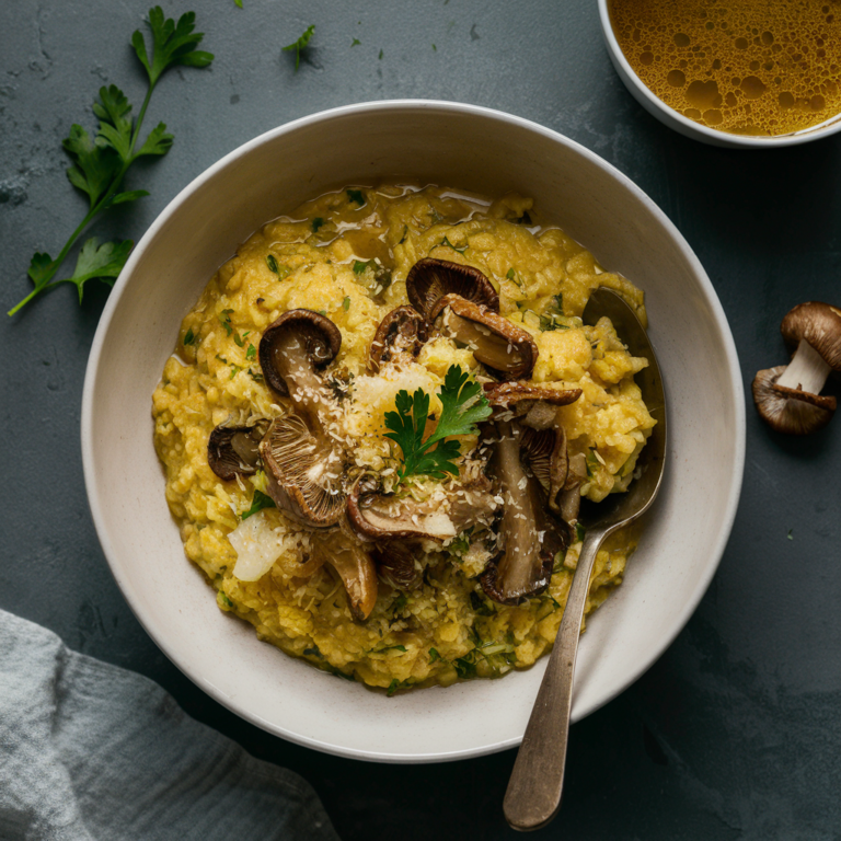 Risoto de Cogumelos com Couve-Flor sem Glúten – Um Prato Gourmet e Nutritivo!