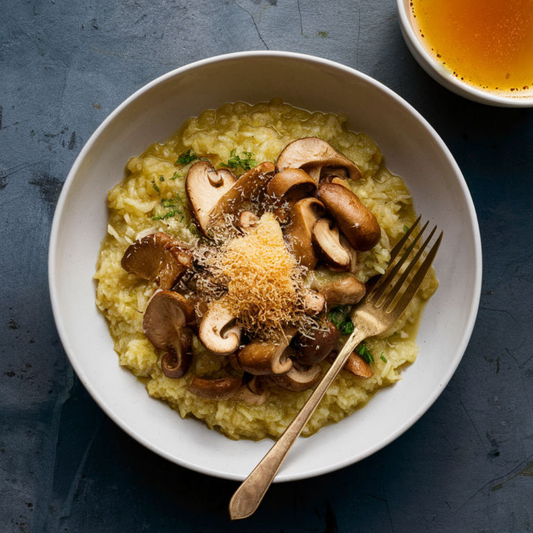 Risoto de Couve-flor com Cogumelos Selvagens – Jantar Sofisticado e Baixo em Carboidratos!