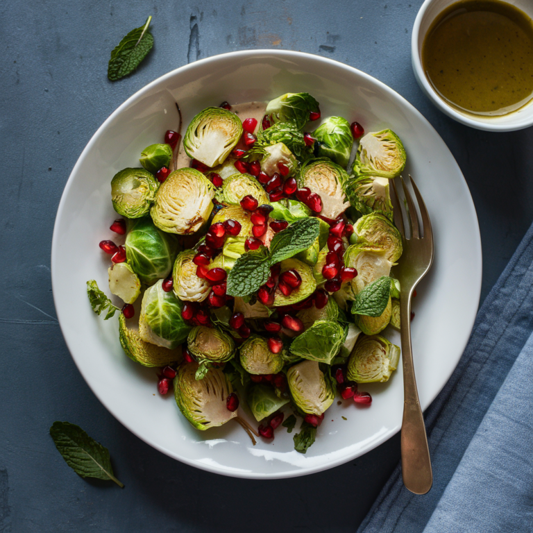 Salada de Couve de Bruxelas Assada com Molho de Tahine sem Glúten – Nutritiva e Saborosa!