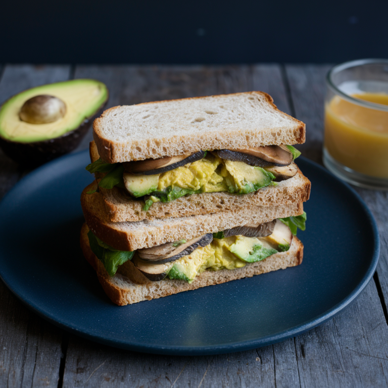 Sanduíche de Cogumelos e Abacate Sem Glúten – Uma Combinação Perfeita de Sabores!