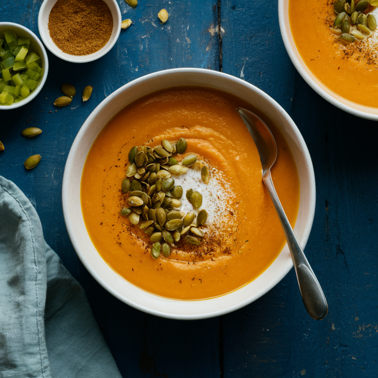 Sopa Cremosa de Abóbora Sem Glúten – Uma Delícia Vegana para Aquecer o Coração!