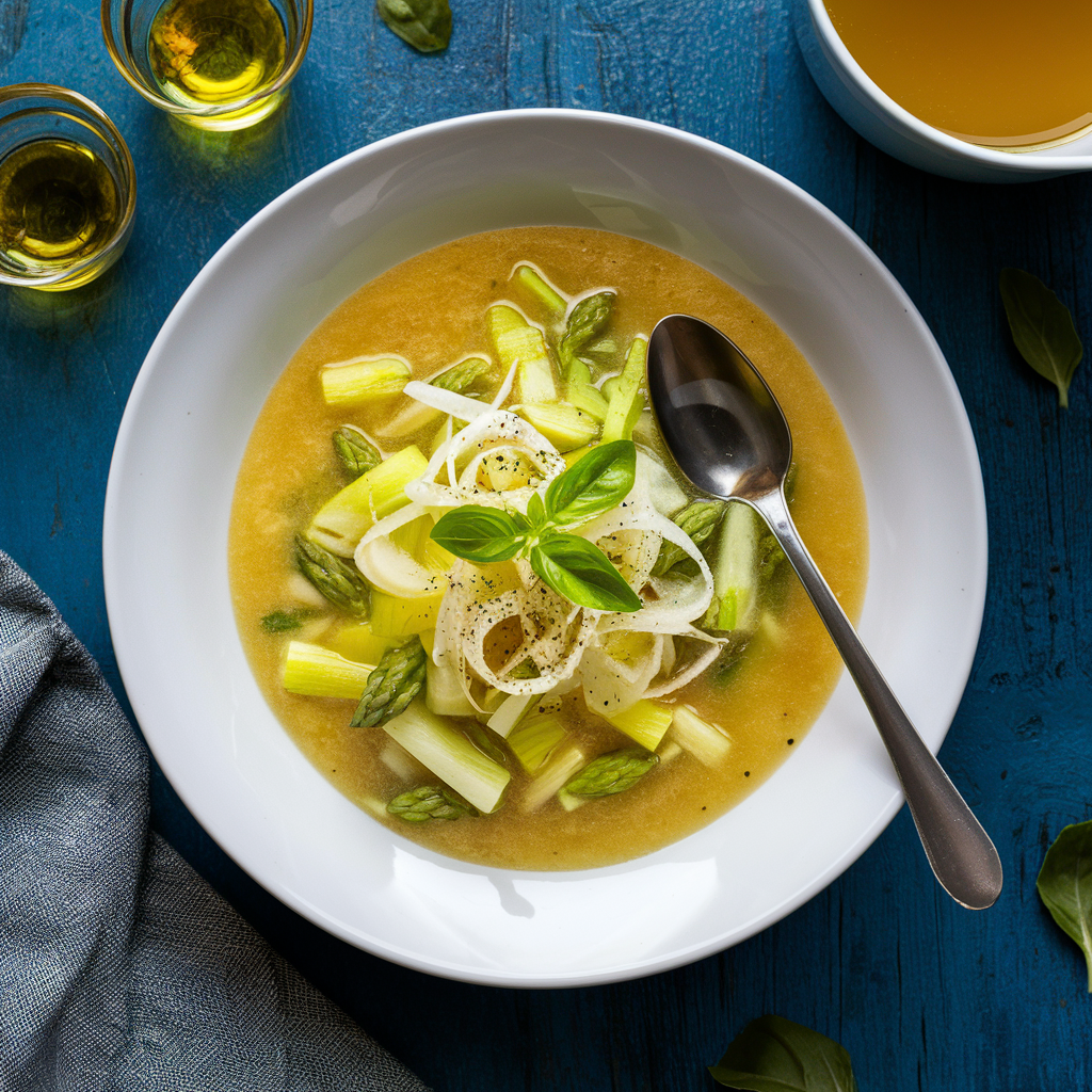 Sopa de Aspargos e Alho-poró