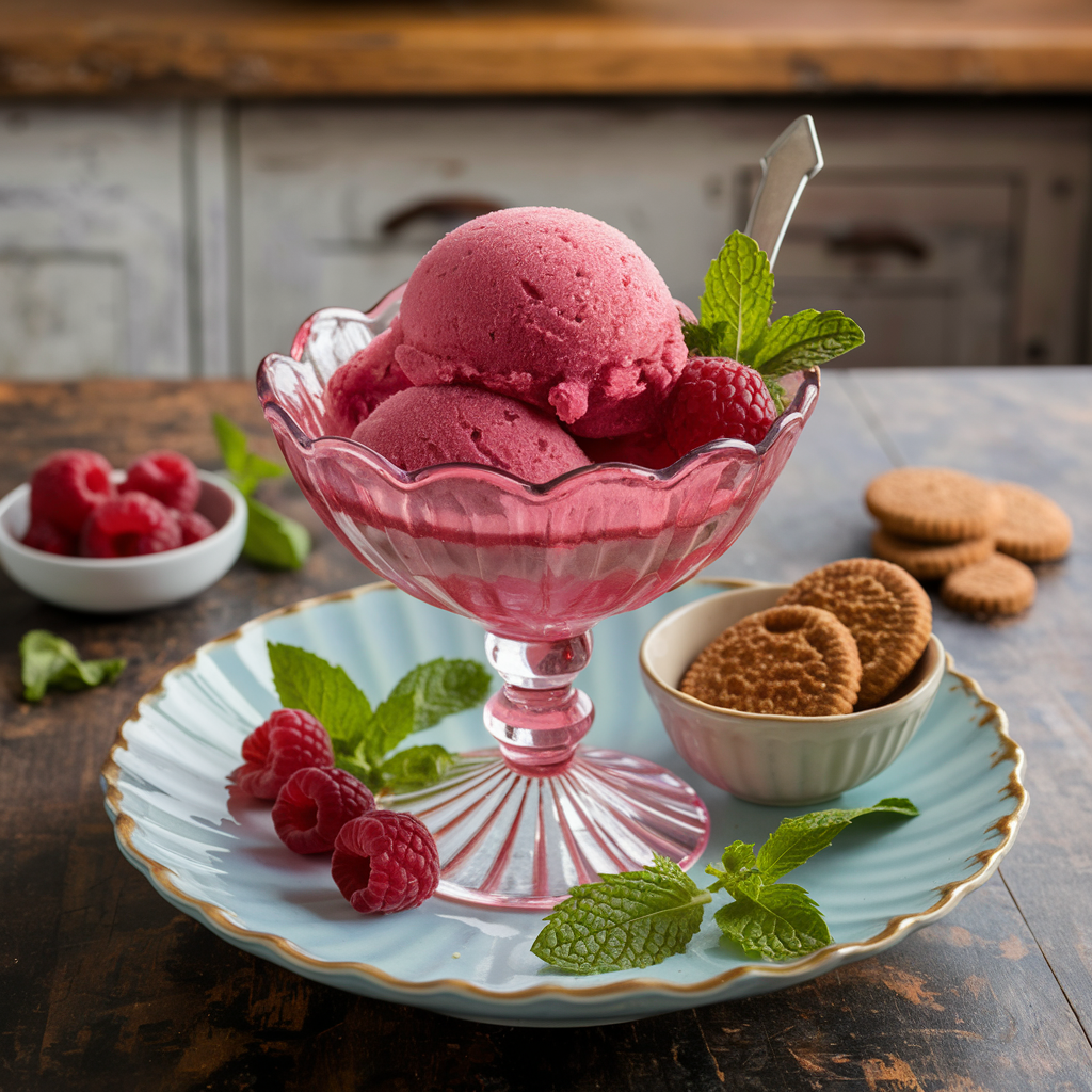 Sorbet de Framboesa Sem Glúten