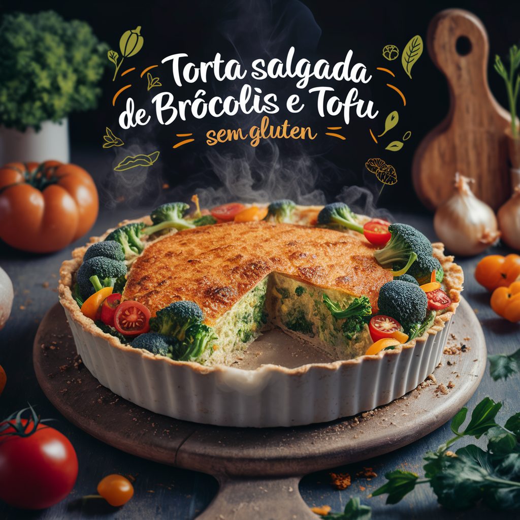 Torta Salgada de Brócolis e Tofu Sem Glúten