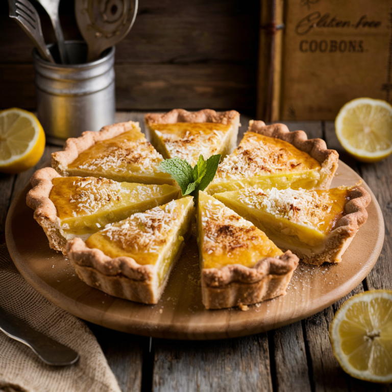 Torta de Limão com Coco Sem Glúten – Delicadeza e Frescor em Cada Fatia!