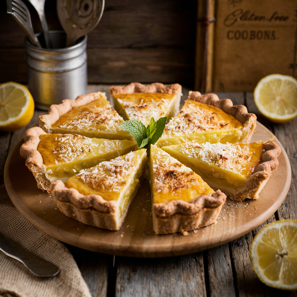 Torta de Limão com Coco Sem Glúten