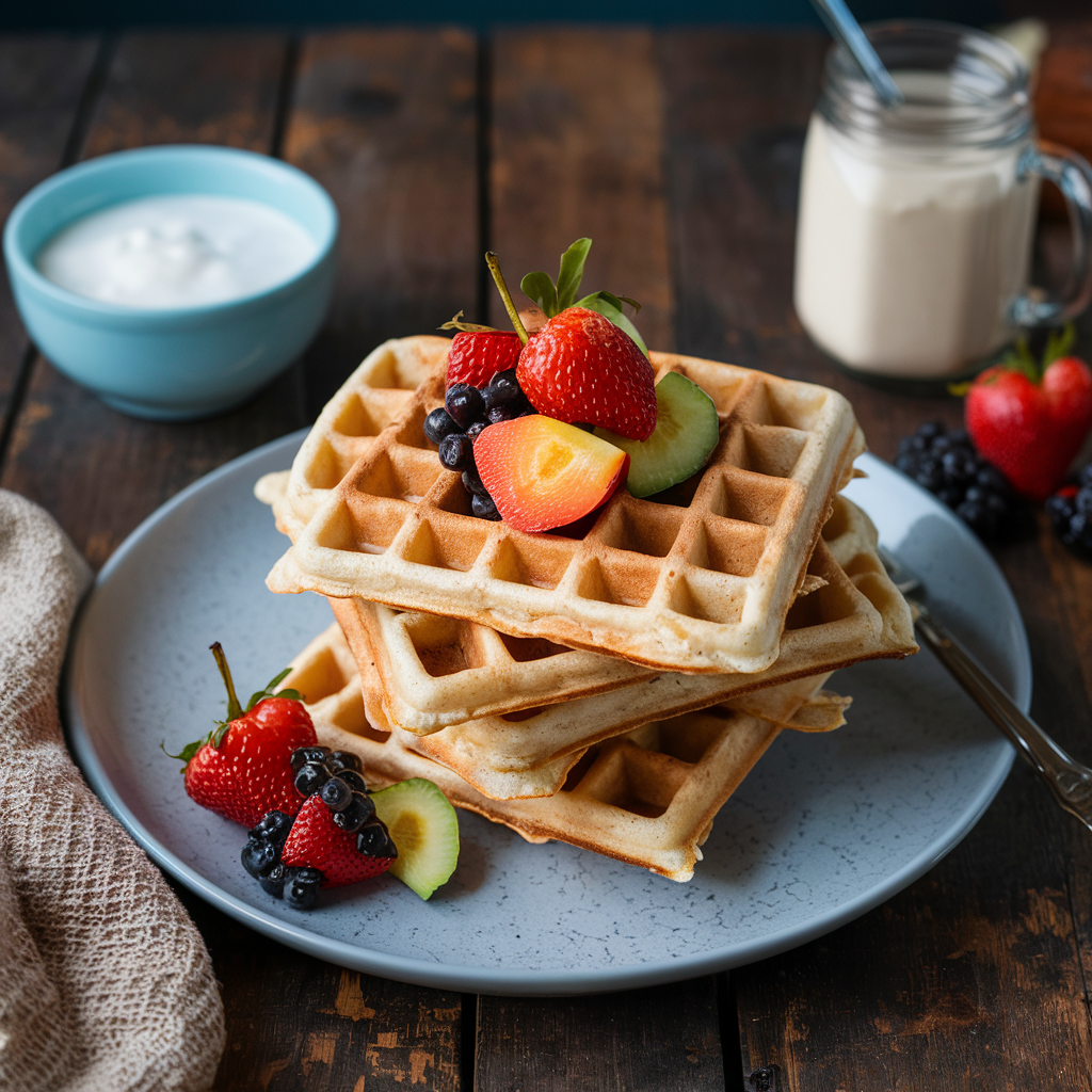 Waffles de Coco Sem Glúten