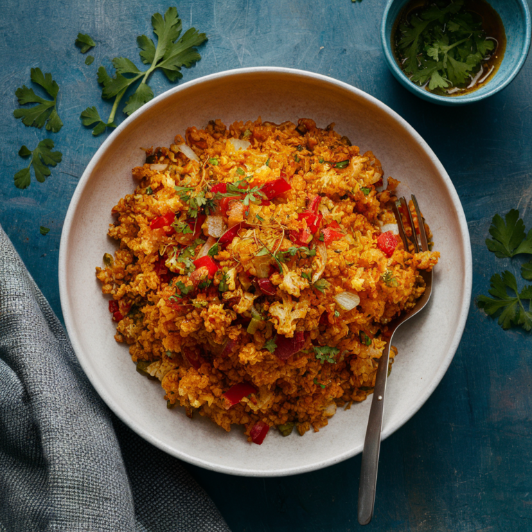 Arroz de Couve-flor Picante Low Carb – Leve e Saboroso!