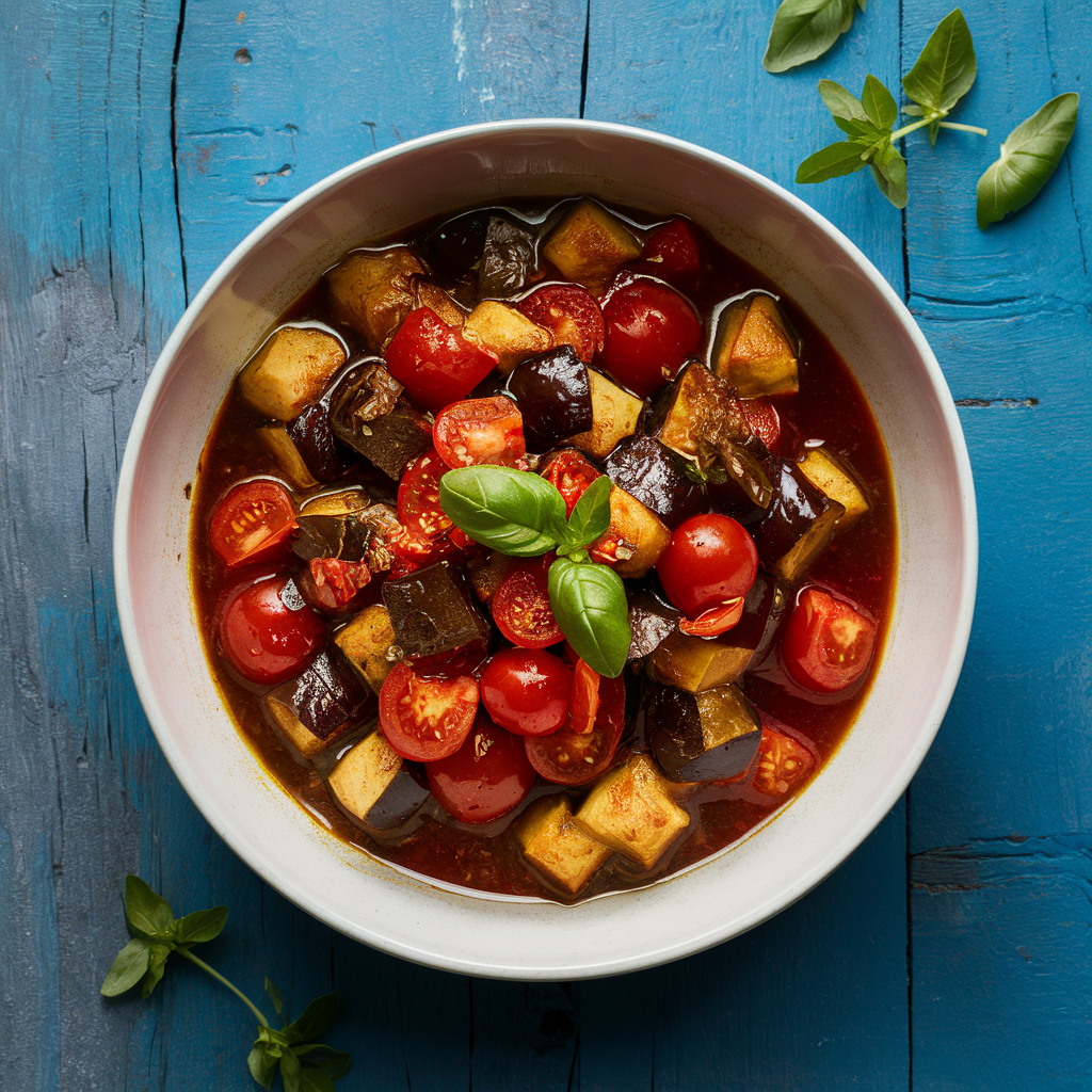 Ensopado de Berinjela e Tomate Low Carb
