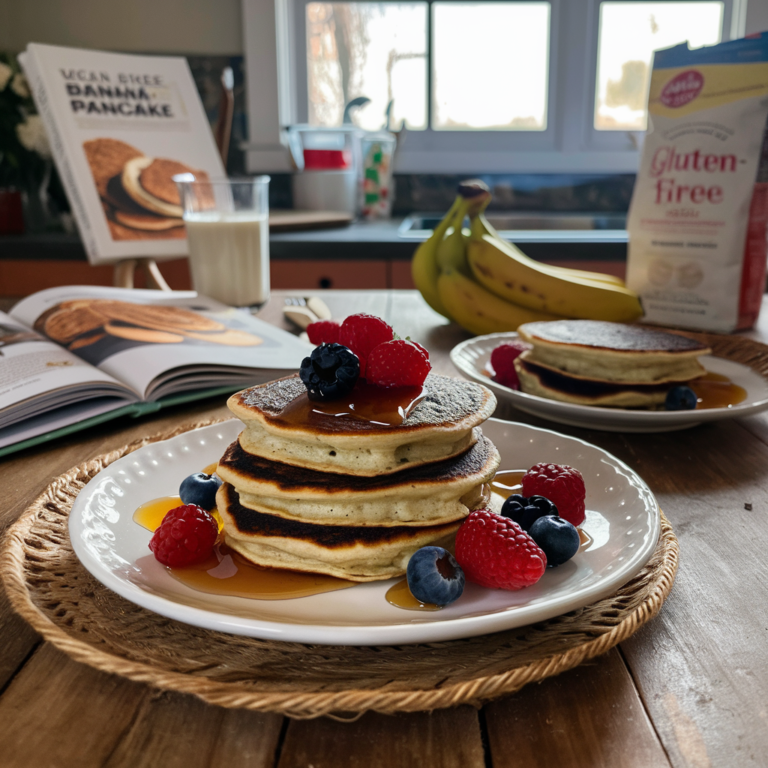 Desfrute de Panquecas de Banana Vegana Sem Glúten