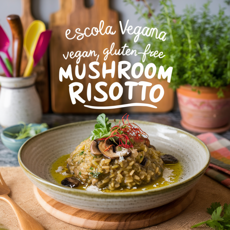 Risoto de Cogumelos Vegano Sem Glúten: Sabor que Surpreende