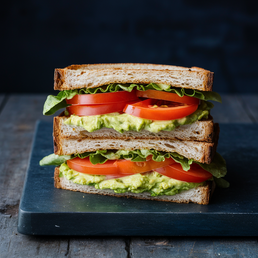 Sanduíche de Abacate e Tomate Low Carb
