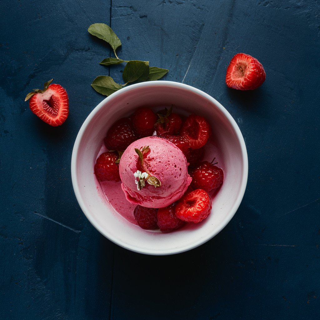 Sorbet de Framboesa Low Carb